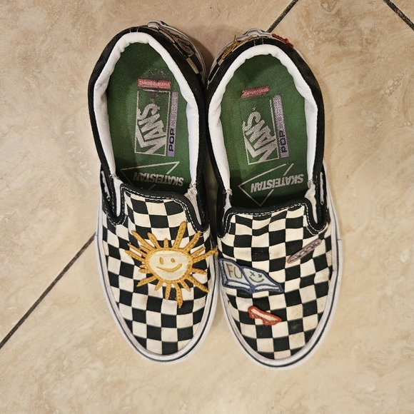 Vans skatistan slip on checkered skateboard sneakers MEN size US 5.5 - Picture 9 of 10